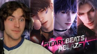 IDOL BANNER. Heartbeats Ablaze Trailer Reaction! Love and Deepspace
