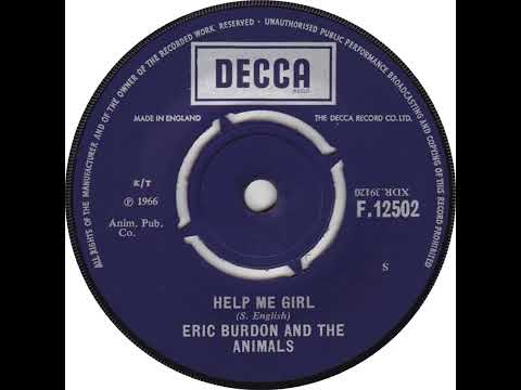 UK New Entry 1966 (336) Eric Burdon & The Animals - Help Me Girl