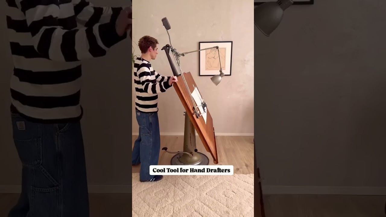 Vintage Drafting Table for Architects | 1950s Design #furnituredesign #architecturedrawing