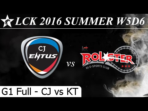 CJ vs KT Game 1 Full + Damage 25/06/2016 - LCK Summer 2016 W5D6M8 CJ Entus vs KT Rolster