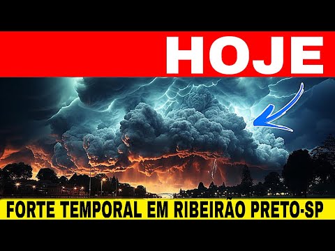 🚨FORTE TEMPORAL em RIBEIRÃO PRETO-SP neste sábado 18/10/25 ventos acima de 100km/h 