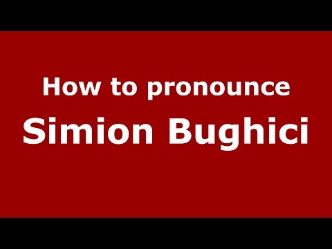 How to pronounce Simion Bughici (Romanian/Romania)  - PronounceNames.com