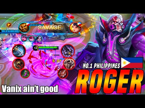 SAVAGE! Roger New Meta Build | Aggressive Cyborg Roger | Supreme No.1 Roger By Vanix ain't good|MLBB