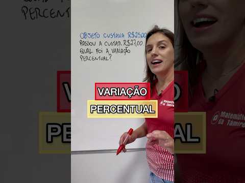?COMO CALCULAR VARIAÇÃO PERCENTUAL
