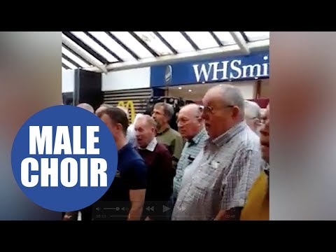 Male choir breaks into song at M5 service station