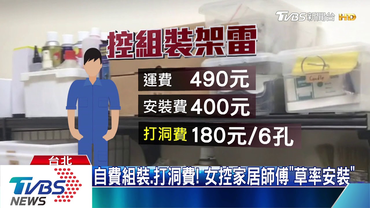 險!女控連鎖家居幫裝層架 少2孔「半夜砸落」