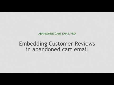 Embedding Customer Reviews in Abandoned Cart Email Template - OpenCart - Huntbee