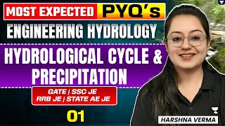 Engineering Hydrology | PYQ's | 01 | Hydrological Cycle & Precipitation | CE | Harshna Verma