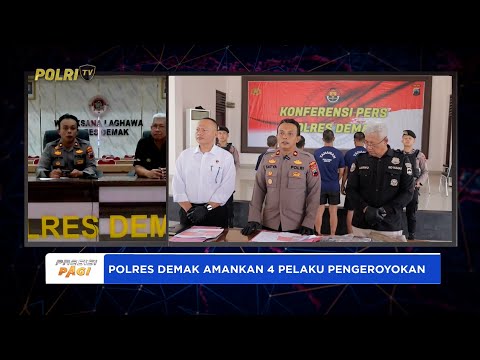 LIVE - WAKAPOLRES DEMAK, POLRES DEMAK AMANKAN 4 PELAKU PENGEROYOKAN