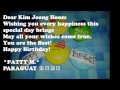 Happy Birthday Dear Kim Jeong Hoon!! 2014 