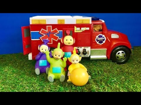 AMBULANCE RIDE for PO Teletubbies Toys!
