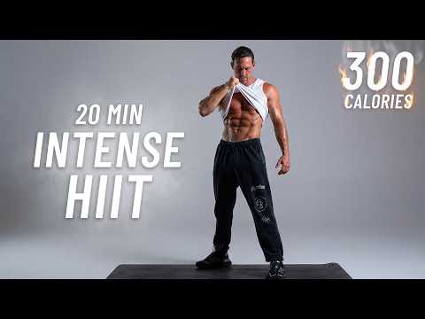 20 MIN INTENSE HIIT WORKOUT - ALL STANDING - Full Body, No Equipment, No Repeats