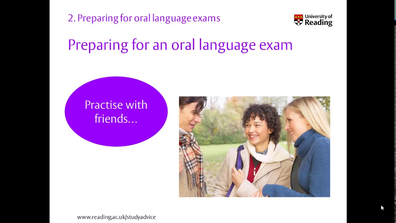 Preparing for oral language exams
