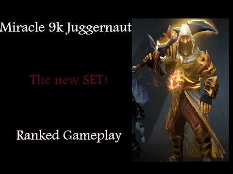 Miracle 9k juggernaut new set [Ranked Dota 2 gameplay]
