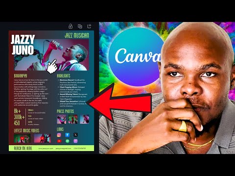 Create this SIMPLE artist EPK in less than 1 HOUR (Canva Tutorial)
