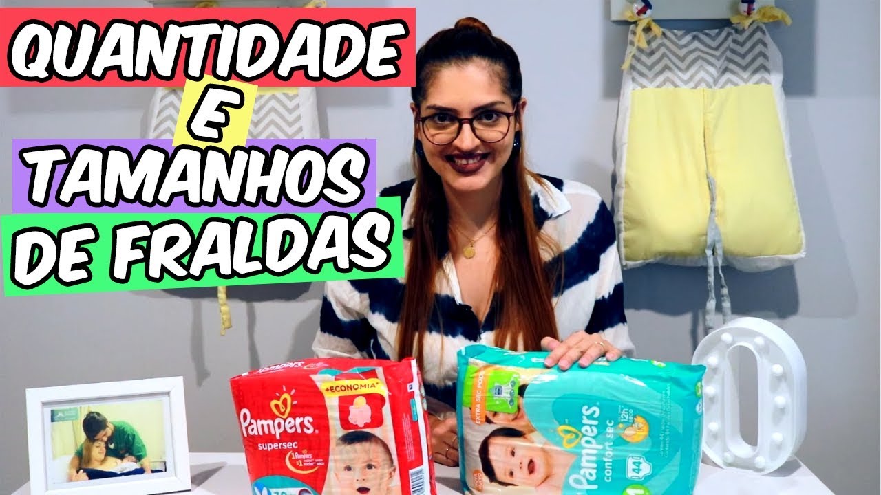 Quantas fraldas e quais os respectivos tamanhos o bebê precisa 👶