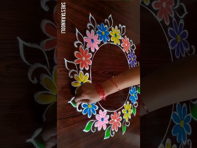 Dotted Pongal rangoli kolam by sresta - video 2