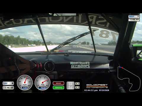 200725 Geoffrey Isringhausen Cayman GTB-1 PCA Brainerd Onboard Lap