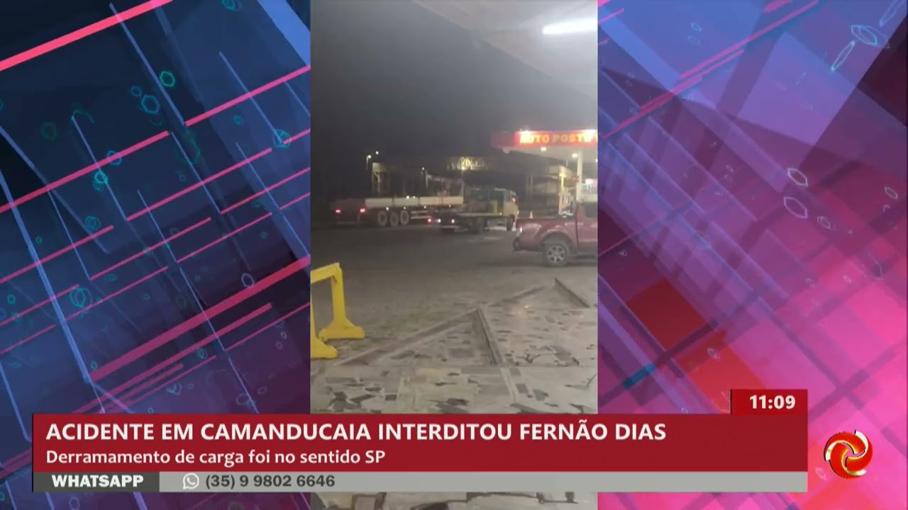 Derramamento de carga interdita trecho em Camanducaia