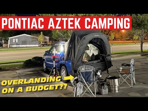I Took My $1,000 Pontiac Aztek CAMPING *The Factory Tent Is AMAZING*