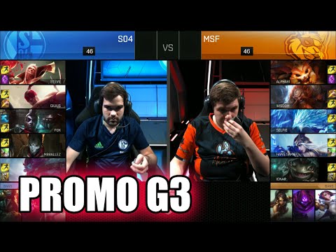 FC Schalke 04 vs Misfits | Game 3 S7 EU LCS Spring 2017 Promotion Tournament | S04 vs MSF G3 1080p
