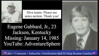 Cold Case: Eugene Gabbard Jr., KY Tags: JGM248 Let’s Find Him For His Mother, Recently Lost Spouse