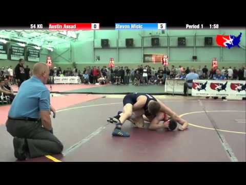 Austin Assad vs. Stevan Micic at 2013 FILA Cadet Nationals - FS