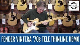 Video thumbnail for Fender Vintera '70s Tele Thinline Vintage Blonde DEMO by Manchester Music Mill