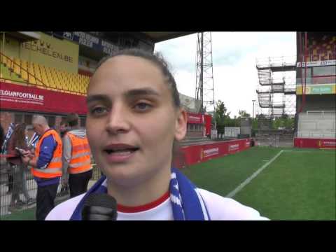 Nicky Evrard na bekerfinale RSC Anderlecht - KAA Gent Ladies op 13.05.2017