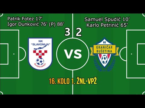 NK"Slavonija"Sladojevci 3 : 2 NK"Graničar"Bušetina 16. kolo 1. ŽNL-VPŽ SAŽECI