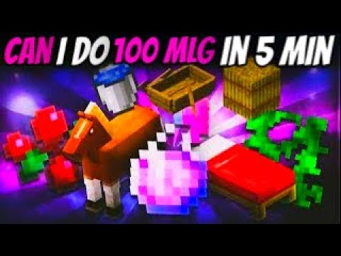 Insane MLG Skills: 100 in 5 Minutes?! 😱 #minecraft