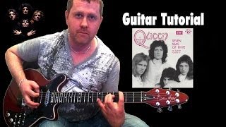 Seven Seas of Rhye - Queen - guitar solo tutorial