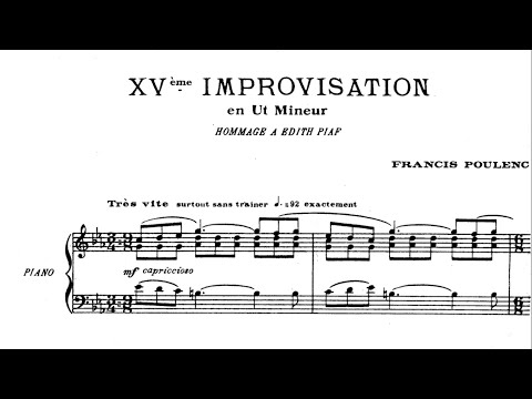 Francis Poulenc - Improvisation No. 15 [With score]