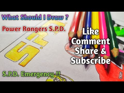 Power Rangers S.P.D. 5 major characters - Pencil, Pen, Colour Pencils and Markers - Dipanitwa Bose