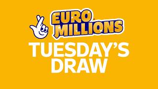 The National Lottery EuroMillions draw results from Tuesday 25 August 2026