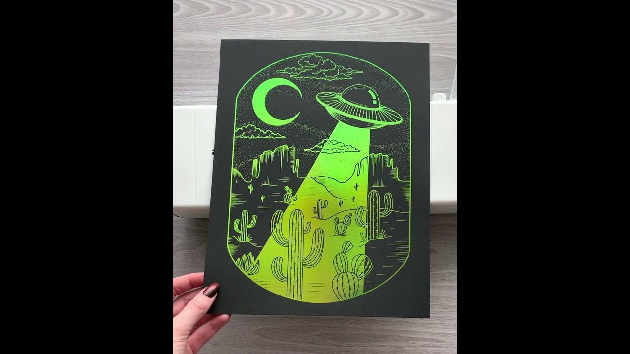 Adding iridescent foil to a printed design