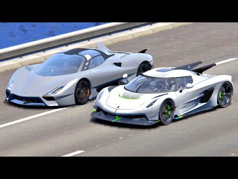 Koenigsegg Jesko Absolut vs SSC Tuatara - Drag Race 20 KM