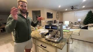 EUHOMY Espresso Machine with Grinder, 20 Bar Coffee Maker with Milk Frother Steam Wand, Professional