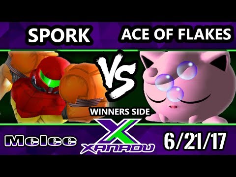 S@X 207 - Spork (Samus) Vs. Ace of Flakes (Jigglypuff, Fox) - Smash Melee Tournament - SSBM