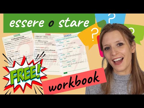 FREE workbook on 'essere' and 'stare'