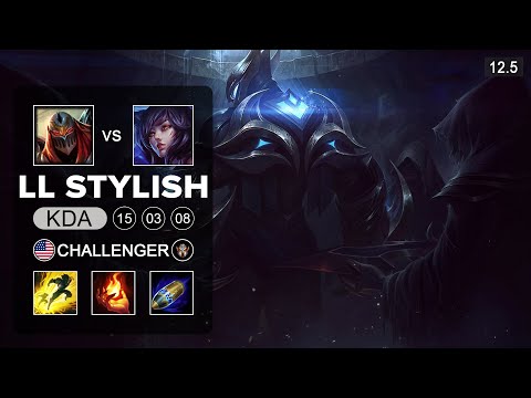 LL Stylish Zed Mid vs Ahri - NA Challenger - Season 12 Patch 12.5