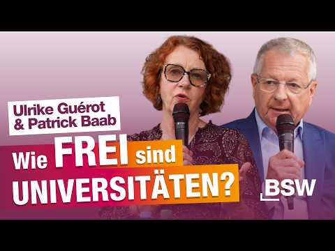 Ulrike Guérot & Patrick Baab bei BSW-Festival: Von Ukraine bis Gaza – Hochschulen als Konsensfabrik? Video-Thumbnail von YouTube