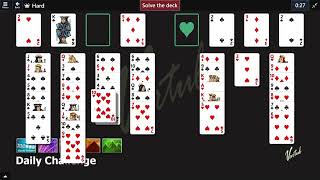 Microsoft Solitaire Collection | Daily Challenge August 18, 2023 | FreeCell Hard