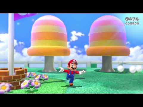 Super Mario 3D World (Switch) 1-1 Mario Itemless Speedrun - Time: 26 (WR)