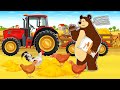 Farmer Farm Work: Going to Get Hens for Breeding and Working on the Farm | Tractor, Vehicles Farm