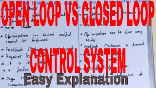 Open Loop vs Closed Loop Control System|Difference between open loop and closed loop control system