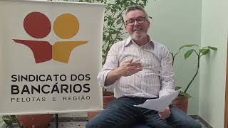 Advogado do Sindicato, Rubens Vellinho, explica a proposta de acordo, nas ações coletivas da remuneração variável, do Banrisul