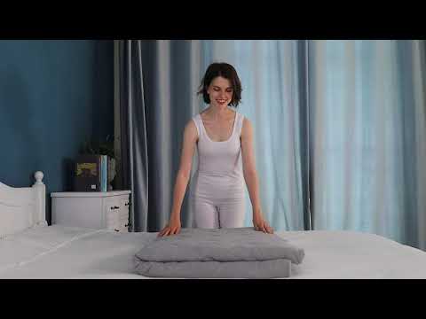 SNUZZZZ Weighted Blanket Kids 10 lbs with Summer Cooling and Fleece Warm Duvet Covers, Occupational