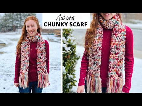 Chunky Crochet Scarf Pattern For Beginners (2 Hour...