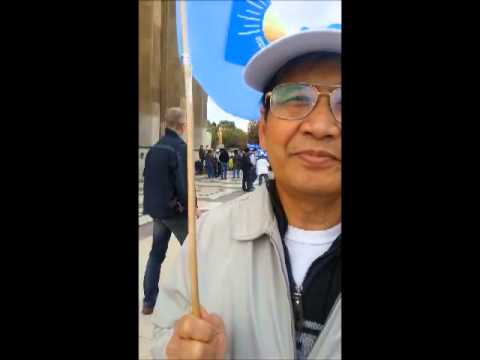 Paris, Trocadero, demonstration for application of Accords of Paris 1991